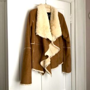 B Hip Suede Jacket with Faux Fur lining